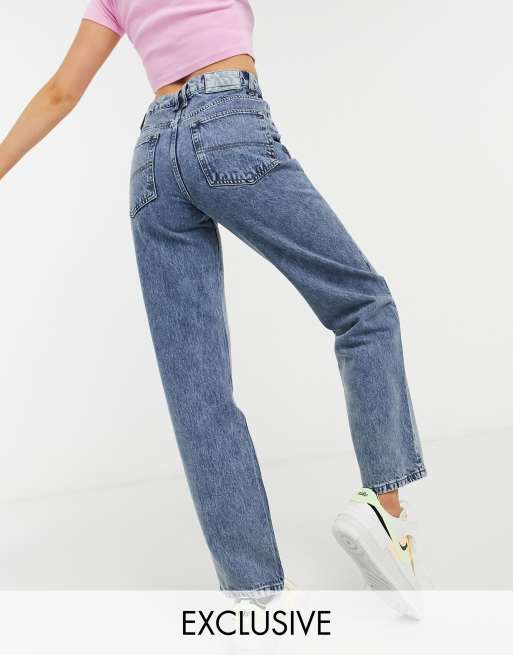 collusion x014 90s baggy dad jeans in washed black