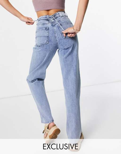 COLLUSION x014 90s baggy dad jeans with back lace up detail | ASOS