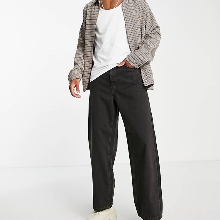 Asos Vêtements Pantalons & Jeans Jeans Baggy & Large Jean baggy unisexe effet patchwork style années 2000 Inspired 