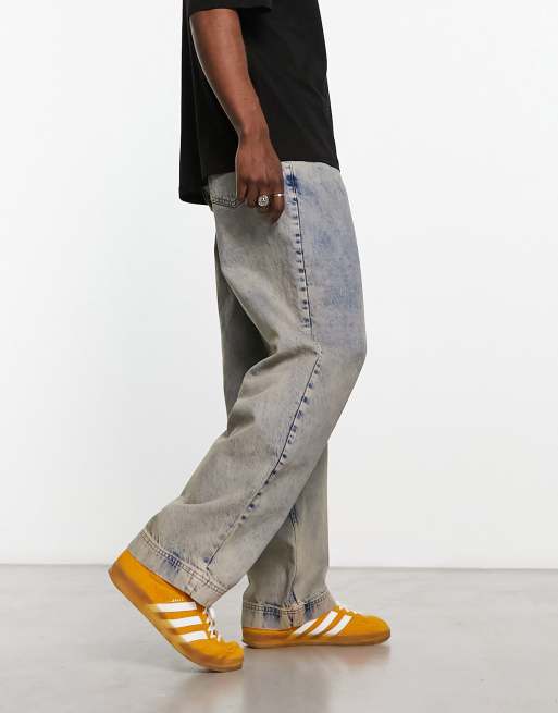 COLLUSION x014 90s baggy jeans in light dirty wash