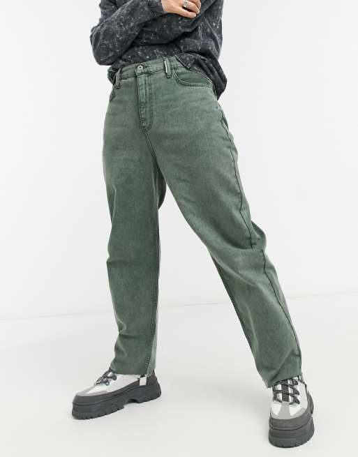 COLLUSION x014 90s baggy jeans in washed green