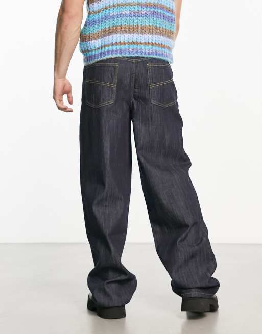 COLLUSION x014 90s baggy slub jeans in indigo | ASOS