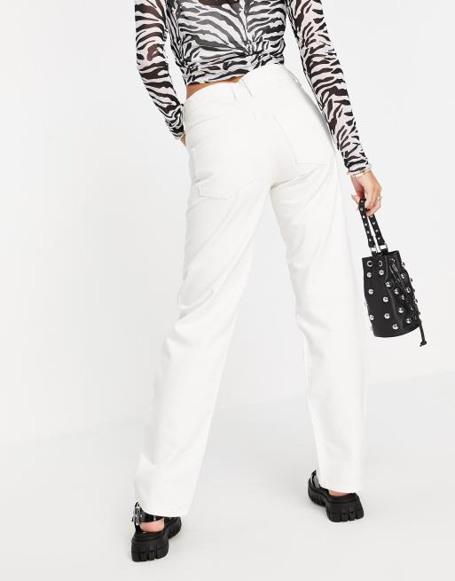 COLLUSION x014 90s mid rise dad jeans in white, 2 of 4