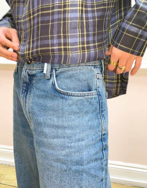 COLLUSION – x014 – Baggy-Jeans im Stil der 90er in mittlerem Stone-Wash Blau, 3 von 4
