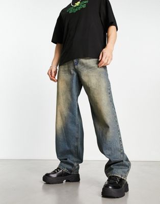 COLLUSION x014 baggy jeans in dirty wash - ASOS Price Checker