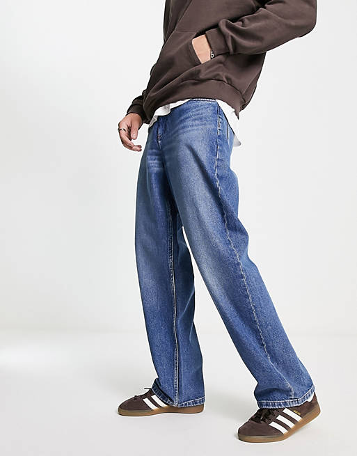 COLLUSION x014 baggy jeans in medium blue | ASOS
