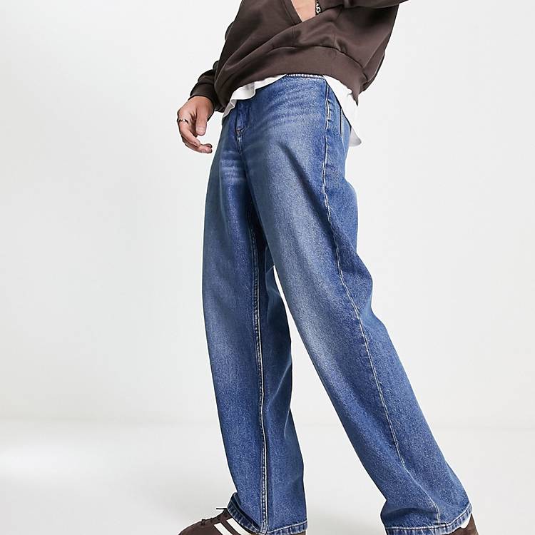 COLLUSION x014 baggy jeans medium blue | ASOS