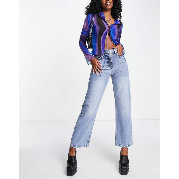 COLLUSION x014 dad jeans in light blue vintage wash | ASOS