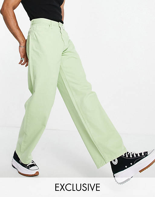COLLUSION x014 dad jeans in lime