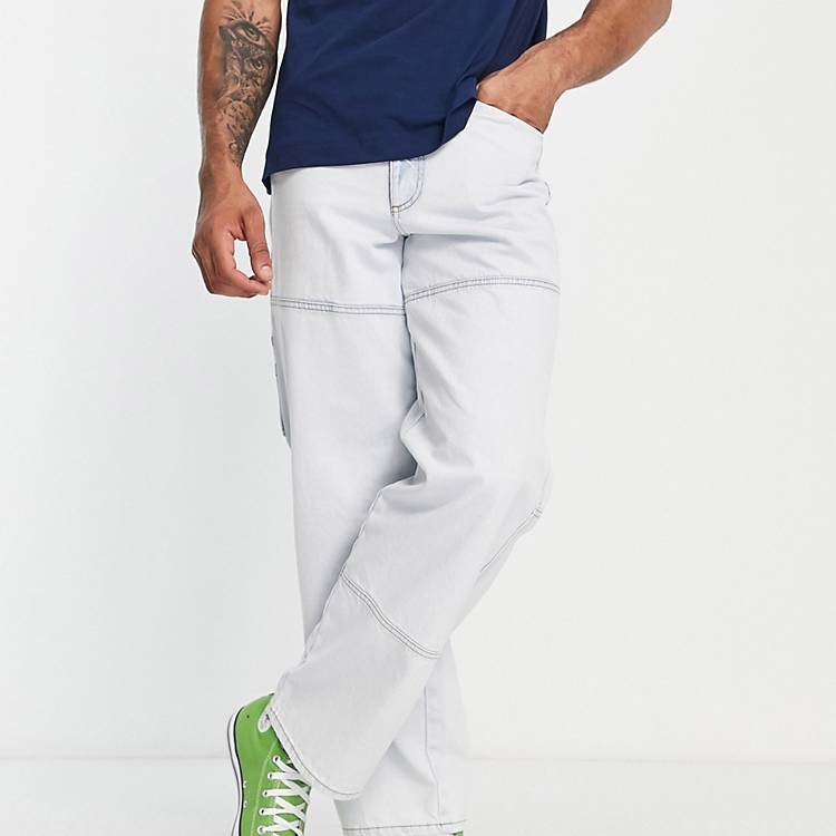 clair Jean baggy fonctionnel à empiècements style années 90 Asos Homme Vêtements Pantalons & Jeans Jeans Baggy & Large X014 