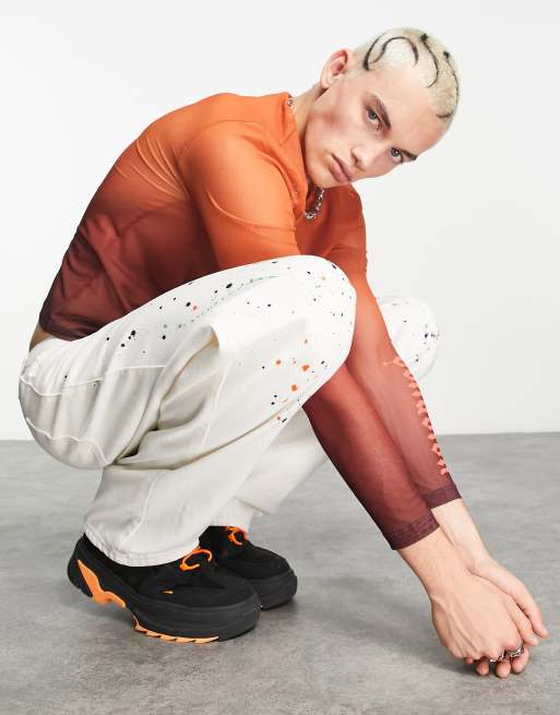 COLLUSION x014 paint splatter baggy jeans in white | ASOS