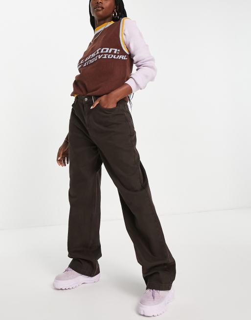 COLLUSION - x015 - Anti-fit jeans in chocoladebruin