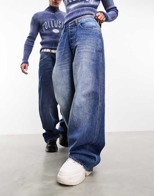 Wide leg hot sale baggy jeans