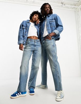 COLLUSION x016 Unisex carpenter jeans in dirty wash - ASOS Price Checker