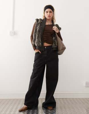 Collusion Xl Baggy Black Jeans