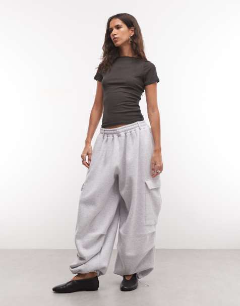 COLLUSION XL Baggy cargo trackies in grey - view 1