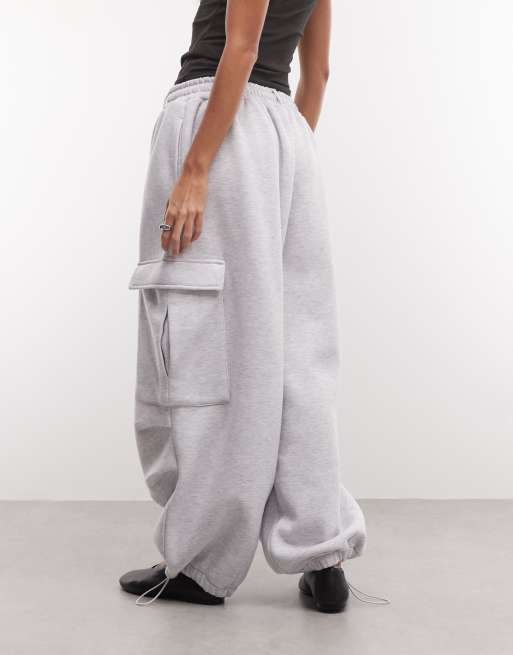 COLLUSION XL Baggy cargo trackies in grey, 5 of 5