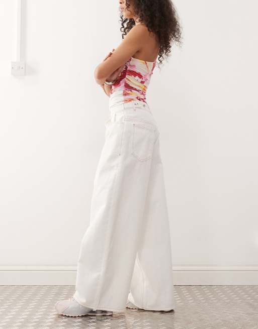 COLLUSION XL baggy jean in ecru, 3 of 5