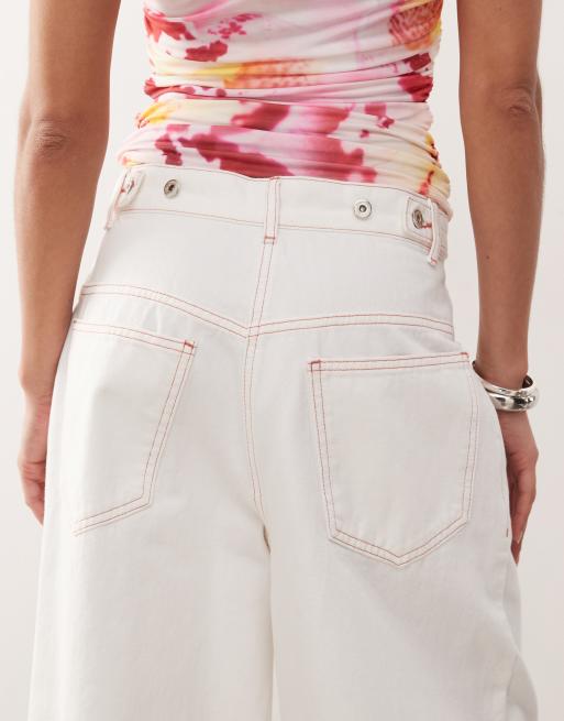 COLLUSION XL baggy jean in ecru, 4 of 5
