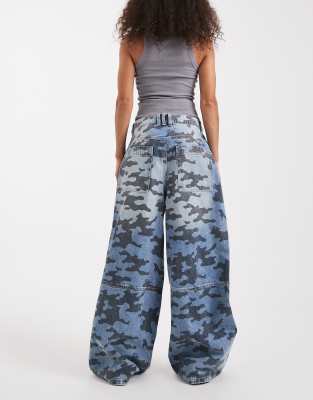 Collusion Xl Baggy Jeans In Multi