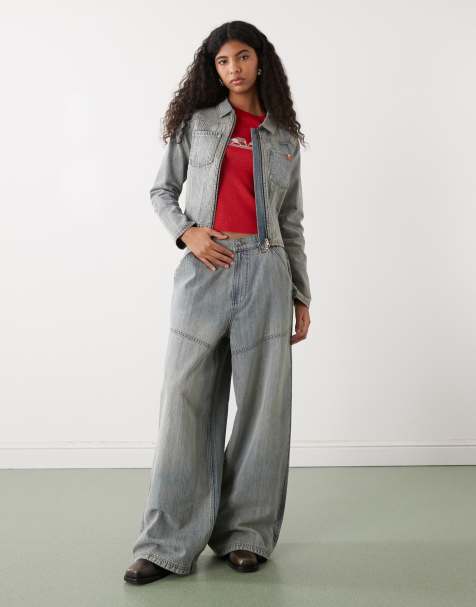 COLLUSION - XL baggy jeans met naaddetails in lichte wassing - view 1