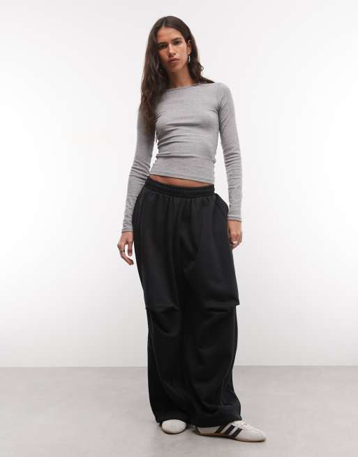 COLLUSION xl baggy jogger in black co-ord, 2 of 5