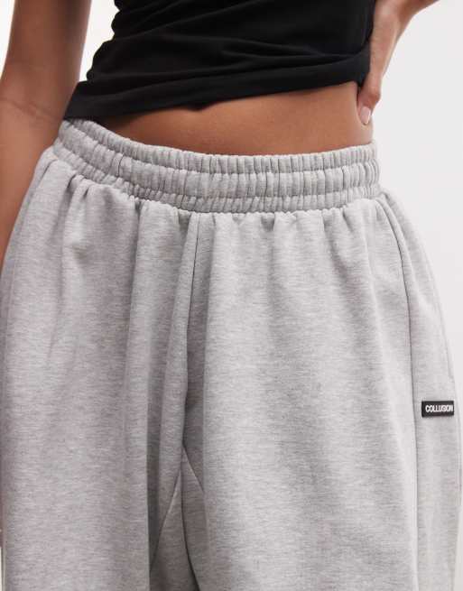 COLLUSION xl baggy jogger in grey marl co-ord, 4 of 5