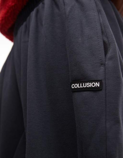 COLLUSION xl baggy jogger in navy set, 5 of 5