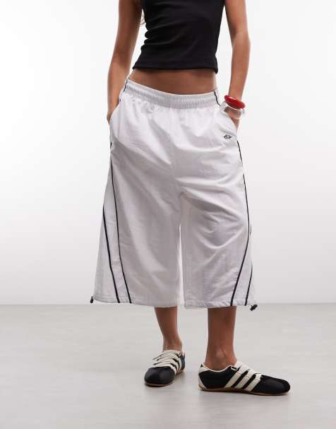 COLLUSION XL baggy Longline-Nylon-Short in Weiß - view 1