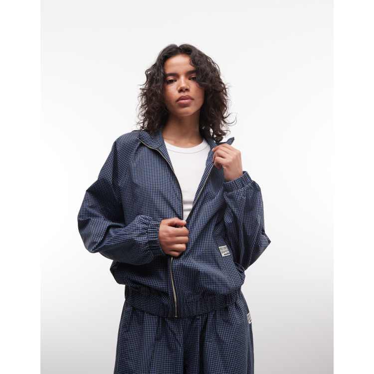 COLLUSION xl baggy nylon track jacket in plaid - part of a set | ASOS
