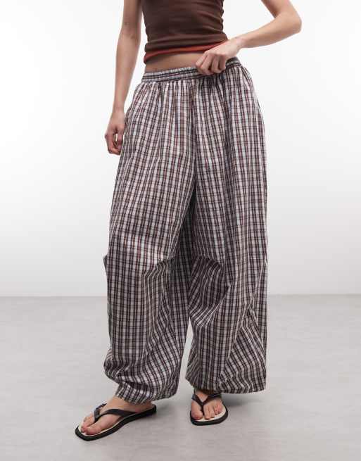 COLLUSION XL baggy pants in navy check, 2 of 5