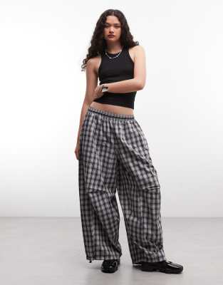 Collusion Xl Baggy Plaid Sweatpants - Part Of A Set-multi
