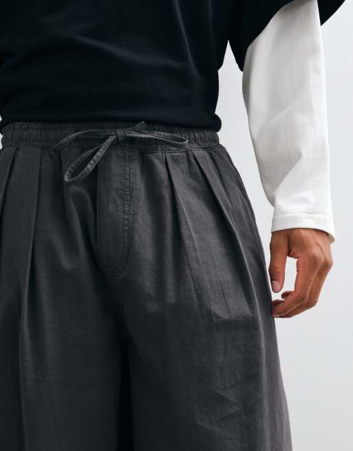 COLLUSION XL baggy pull-on vardagsbyxa i kolgrå, 3 av 5