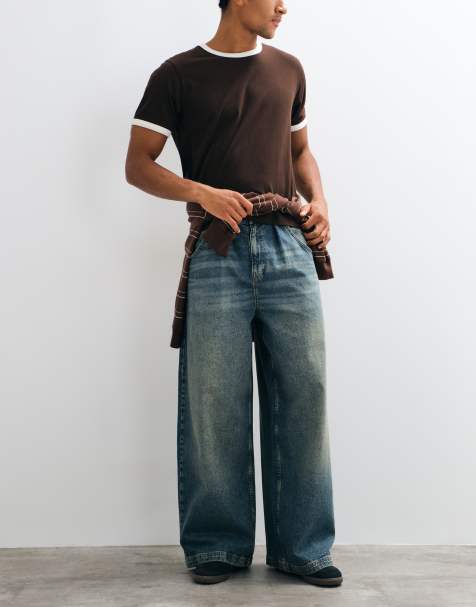 COLLUSION XL baggy skate jean in mid wash blue - view 1