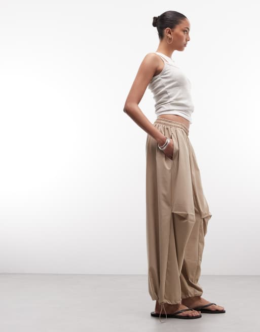 COLLUSION - XL baggy sport-joggingbroek in stone, 2 van 5