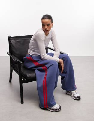 COLLUSION xl baggy sports sweatpants in navy