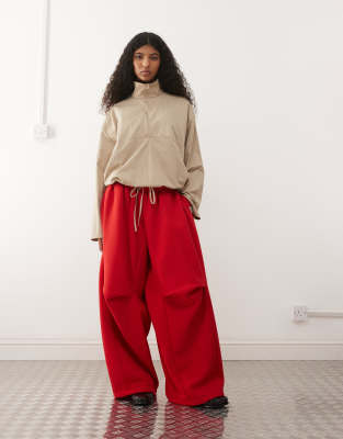 Collusion Xl Baggy Sweatpants In Red