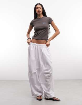 COLLUSION XL baggy sweatpants in white