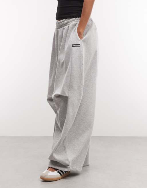 COLLUSION XL baggy trackies in grey marl (part of a set), 2 of 5