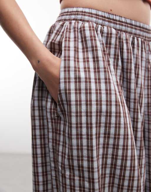 COLLUSION XL baggy trouser in navy check, 3 of 5