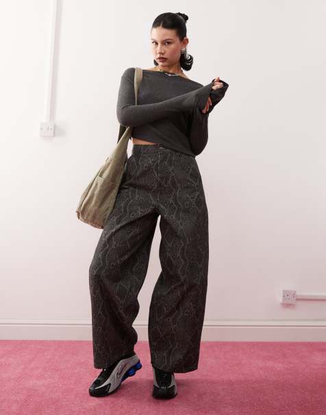 COLLUSION XL balloon jean in snake print - view 1