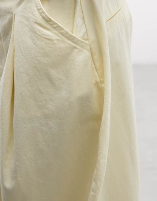 COLLUSION XL balloon pants with pleats in buttermilk, 4 of 5