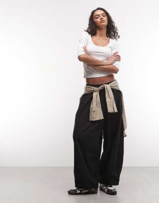 Collusion Xl Balloon Trouser In Black