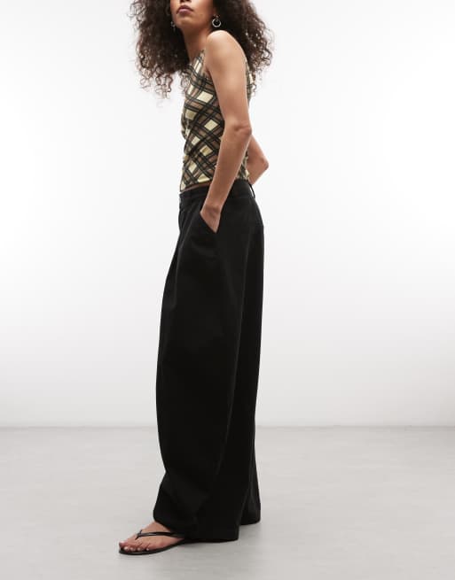 COLLUSION XL balloon trouser with pleats in black, 2 of 5