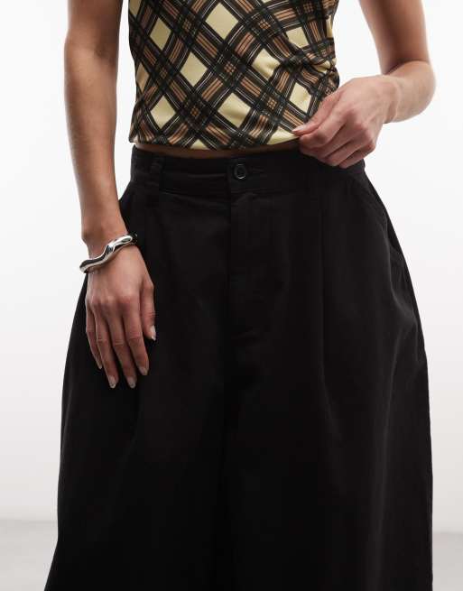 COLLUSION XL balloon trouser with pleats in black, 3 of 5