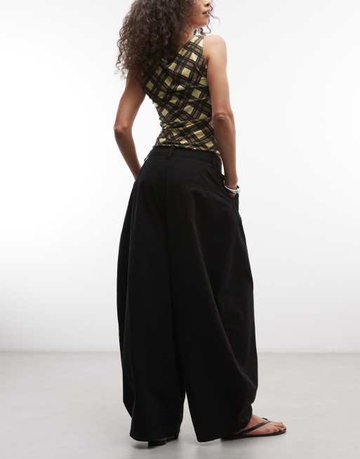 COLLUSION XL balloon trouser with pleats in black, 5 of 5