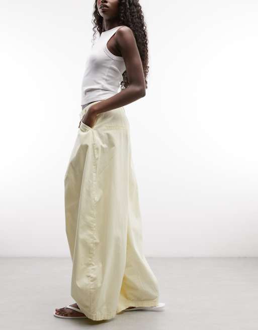 COLLUSION XL balloon trouser with pleats in buttermilk, 2 of 5