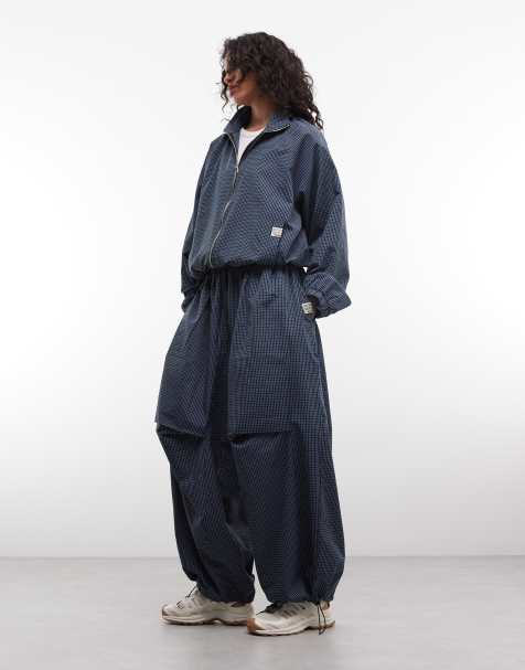 COLLUSION - XL - Conjunto a cuadros de joggers y chaqueta de chándal holgada de nailon - view 1