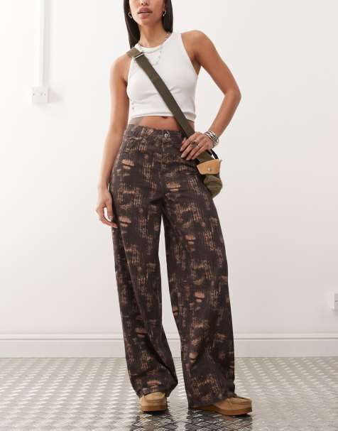 COLLUSION - XL - Jeans a palloncino con stampa spazzolata - view 1