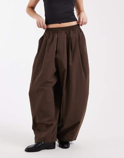 COLLUSION - XL - Pantaloni a palloncino color cioccolato, 2 di 5